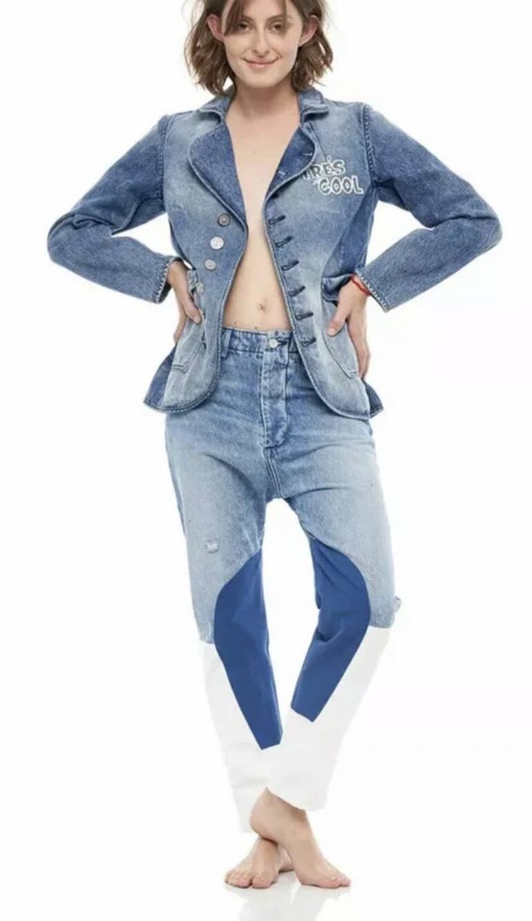 Sandrine Rose Indigo Wide Leg Harem Patchwork Jeans - 26